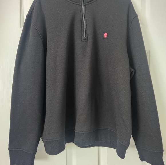 IZOD mens quarter zip pull over. Black size XXL - Picture 2 of 4